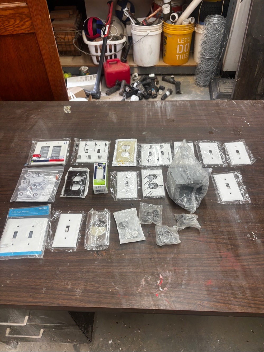 White Electrical Wall Plate and Switch Cover Kit - Multiple Pieces